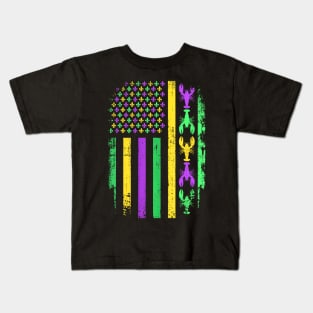 Mardi Gras US American flag with New Kids T-Shirt